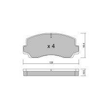 Pastiglie freno anteriori GT2i Club per TOYOTA Celica I (_A4_) 2.0 GT (RA40_) 123cv 1977-01-01-1985-07-01