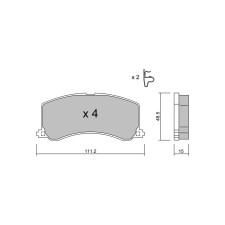 Plaquettes de frein GT2i Club Avant pour SUZUKI Baleno I SW (EG) 2.5 V6 24V 4x4 (TD62, SQ 625) 145cv 1996-08-01-2002-05-01