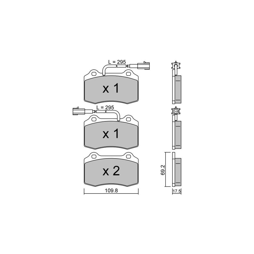 Bremsbeläge GT2I Club vorne FIAT Coupe 2.0 20V Turbo 08.96 - 12.00 - GT-PC2600 - 3661768552674