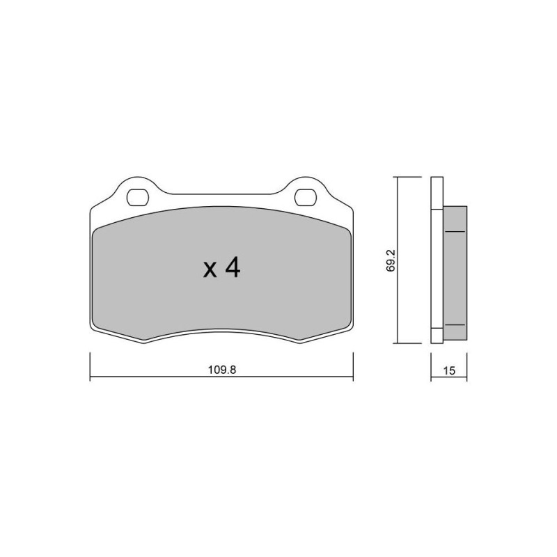Bremsbeläge GT2I Club vor Citroen DS3 Racing - GT-PC2602 - 3661768552681