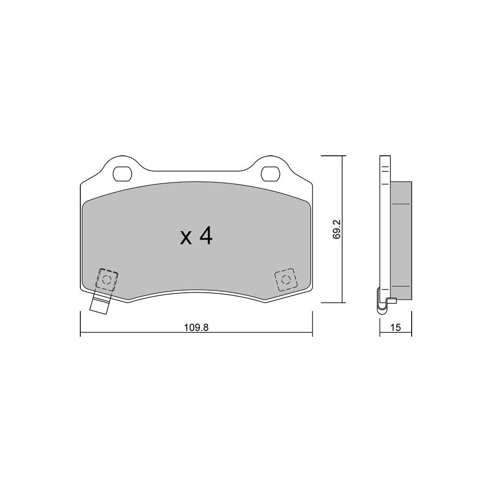 Pastiglie freno posteriori GT2i Club per TESLA Model S (5YJS) EV AWD 785cv 2012-09-01- - GT-PC2606 - 3666618584263