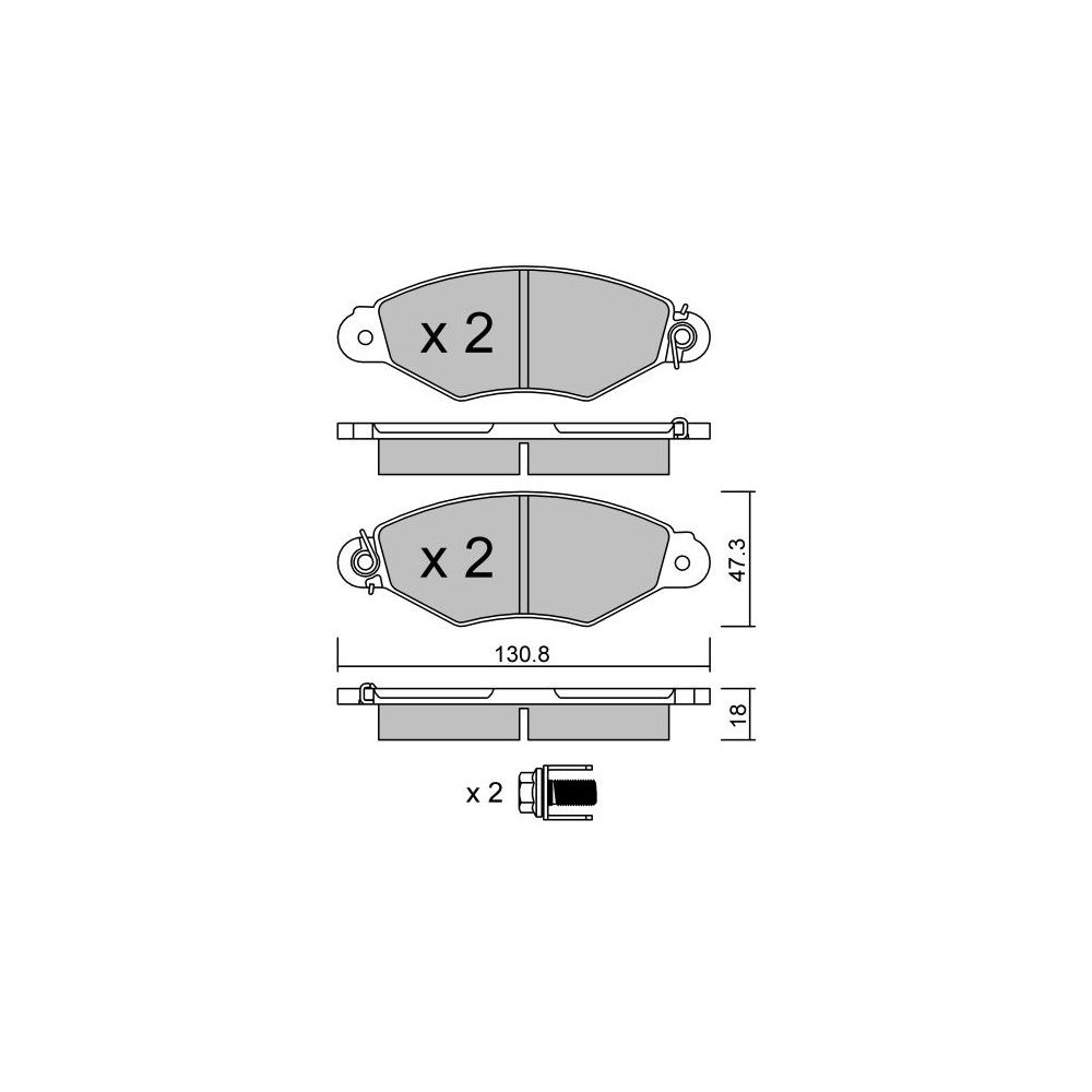 Pastiglie freno anteriori GT2i Club per RENAULT Kangoo I (KC0/1_) 1.6 16V 96cv 1997-08-01- - GT-PC2620 - 3666618584317