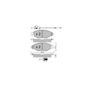 Bremsbeläge GT2i Club Avant für RENAULT Kangoo I (KC0/1_) 1.6 8V 90cv 1997-08-01-