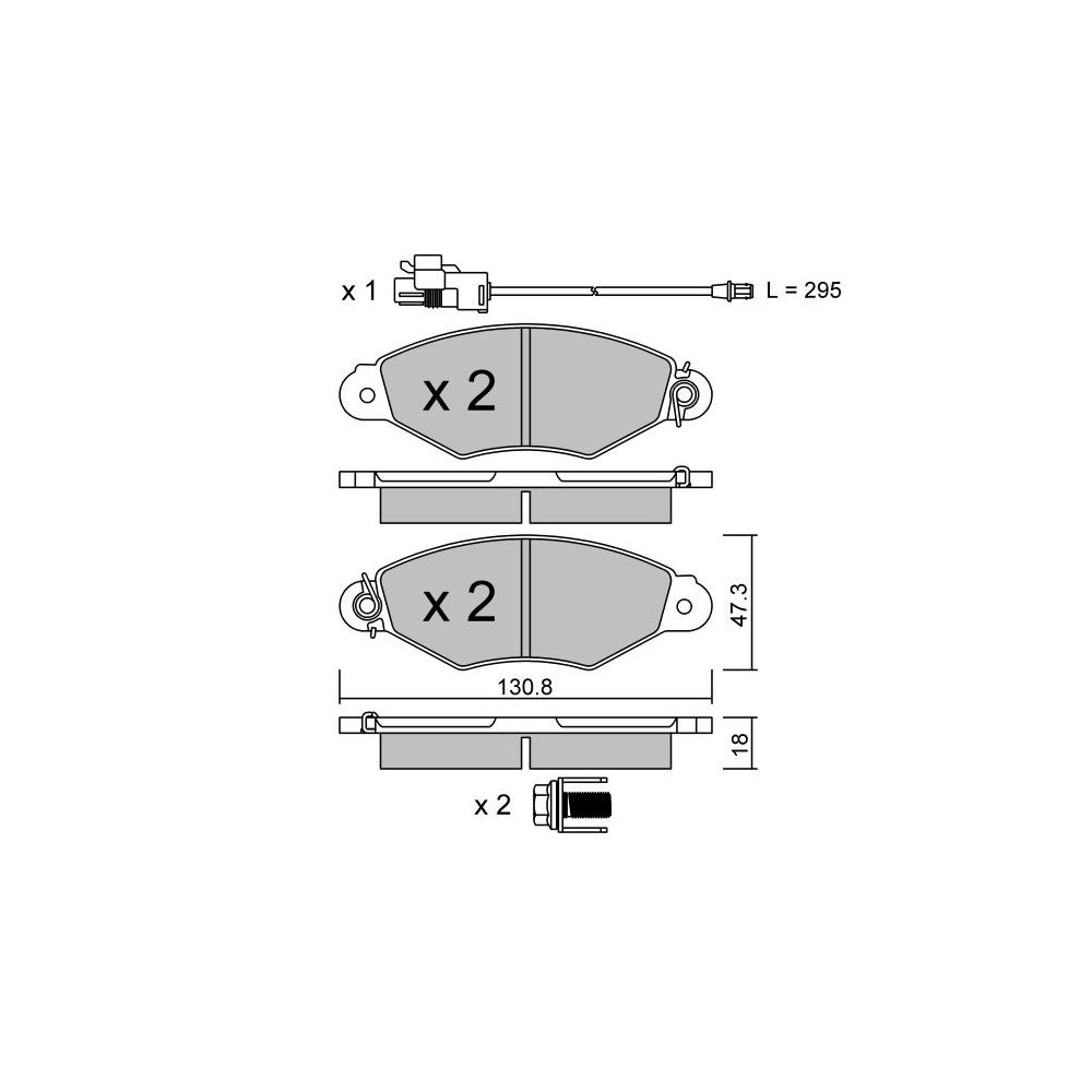 GT2i Club Front brake pads for RENAULT Kangoo I (KC0/1_) 1.6 8V 90cv 1997-08-01- - GT-PC2622 - 3666618584331