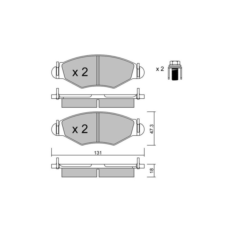 Bremsbeläge GT2I Club avant PEUGEOT 206 - GT-PC2630 - 3661768552698