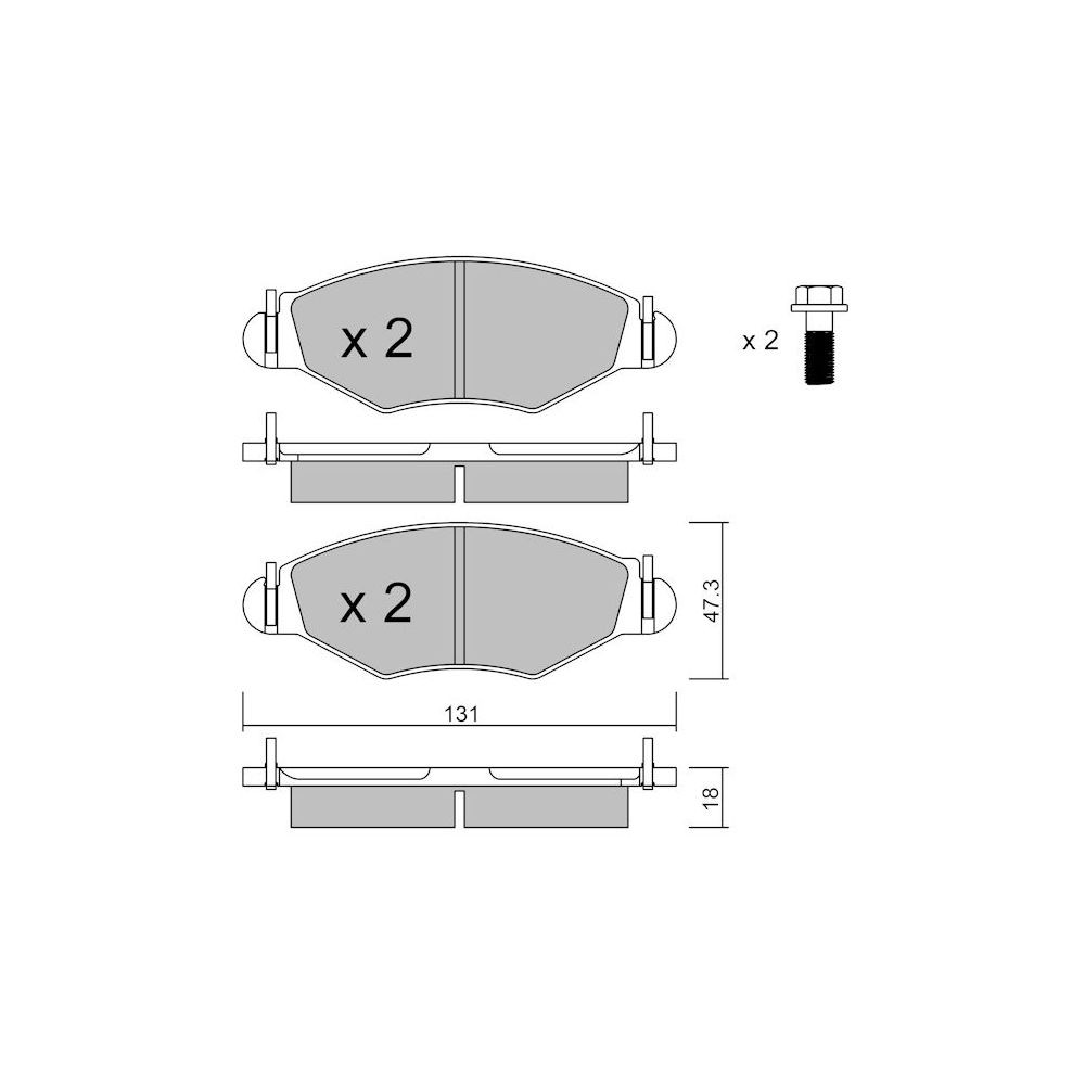 Bremsbeläge GT2i Club Avant für PEUGEOT 206 Hatchback (2A/C) 1.6 Flex 111cv 1998-08-01-2012-12-01 - GT-PC2631 - 3666618584348