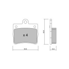 GT2i Club Rear brake pads for MERCEDES BENZ Classe C I (W202) C 230 (202.023) 150cv 1993-03-01-2000-05-01