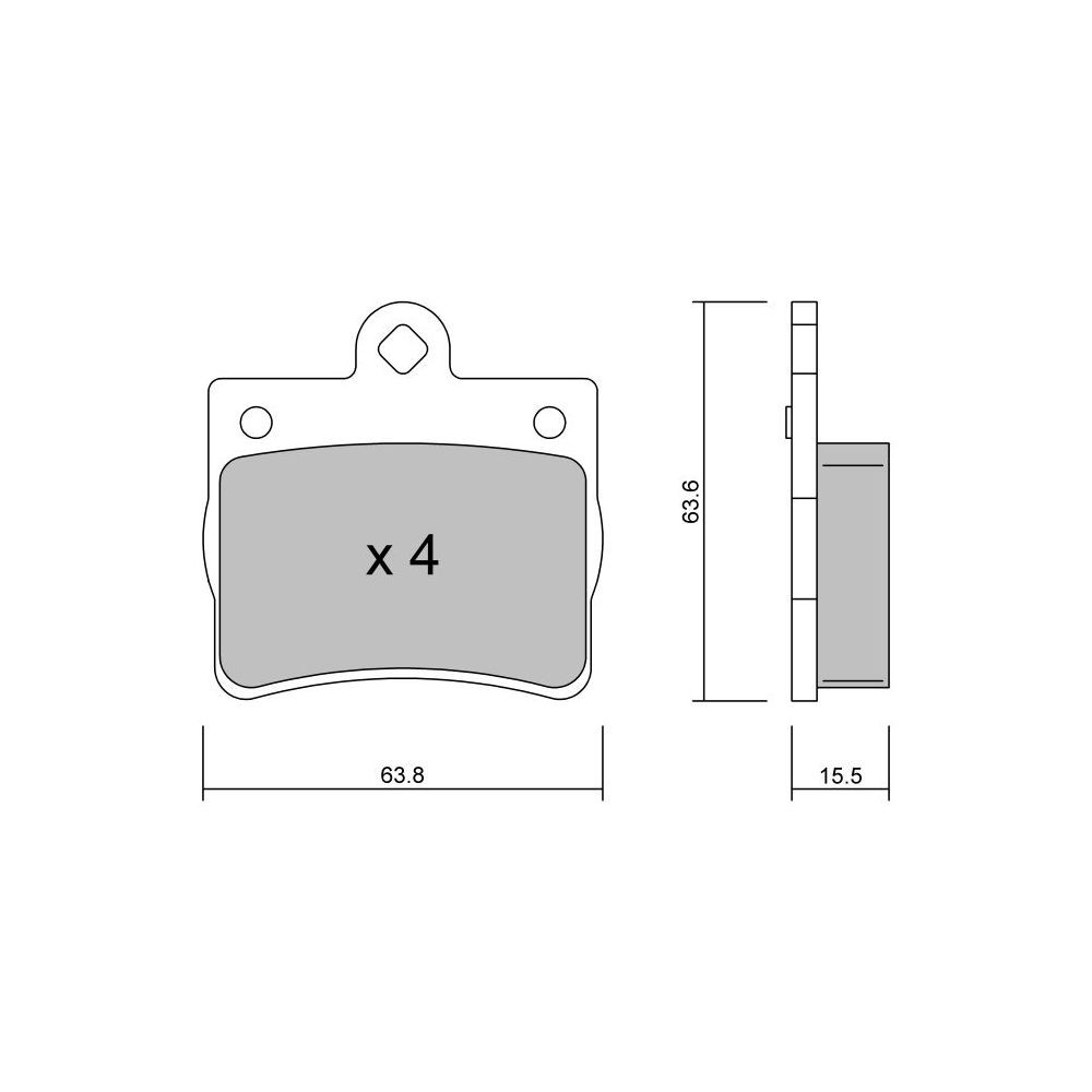 Pastiglie freno posteriori GT2i Club per MERCEDES BENZ Classe C I (W202) C 230 (202.023) 150cv 1993-03-01-2000-05-01 - GT-PC2640 - 3666618584355