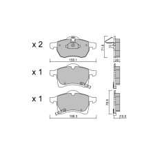 Plaquettes de frein GT2i Club Avant pour OPEL Astra G 1.8i 16V, 2.0 16V TD, 2.0i 16V, 2.2i 16V 1997-04 - Etriers de frein Ate 