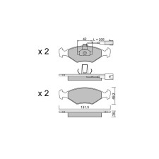 Bremsbeläge GT2i Club Avant für FIAT Siena (178_, 172_) / Palio /Albea 1.7 TD 81cv 1996-04-01-2013-10-01