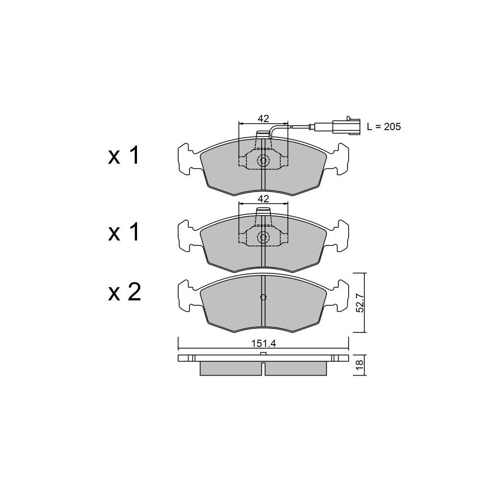 Plaquettes de frein GT2i Club Avant pour FIAT Palio I Weekend (17_, 37_) 2.0 16V (835ED) 139cv 1996-04-01- - GT-PC2830 - 3666618584447