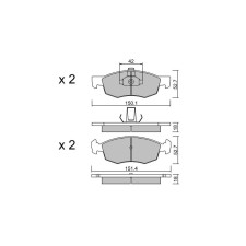 Plaquettes de frein GT2i Club Avant pour FIAT Doblo I MPV / Space wagon (119_, 223_) 1.9 JTD 105cv 2001-03-01-