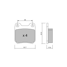 GT2i Club Rear brake pads for OPEL Omega B (V94) 3.2 V6 (F35, M35, P35) 218cv 1994-03-01-2003-07-01