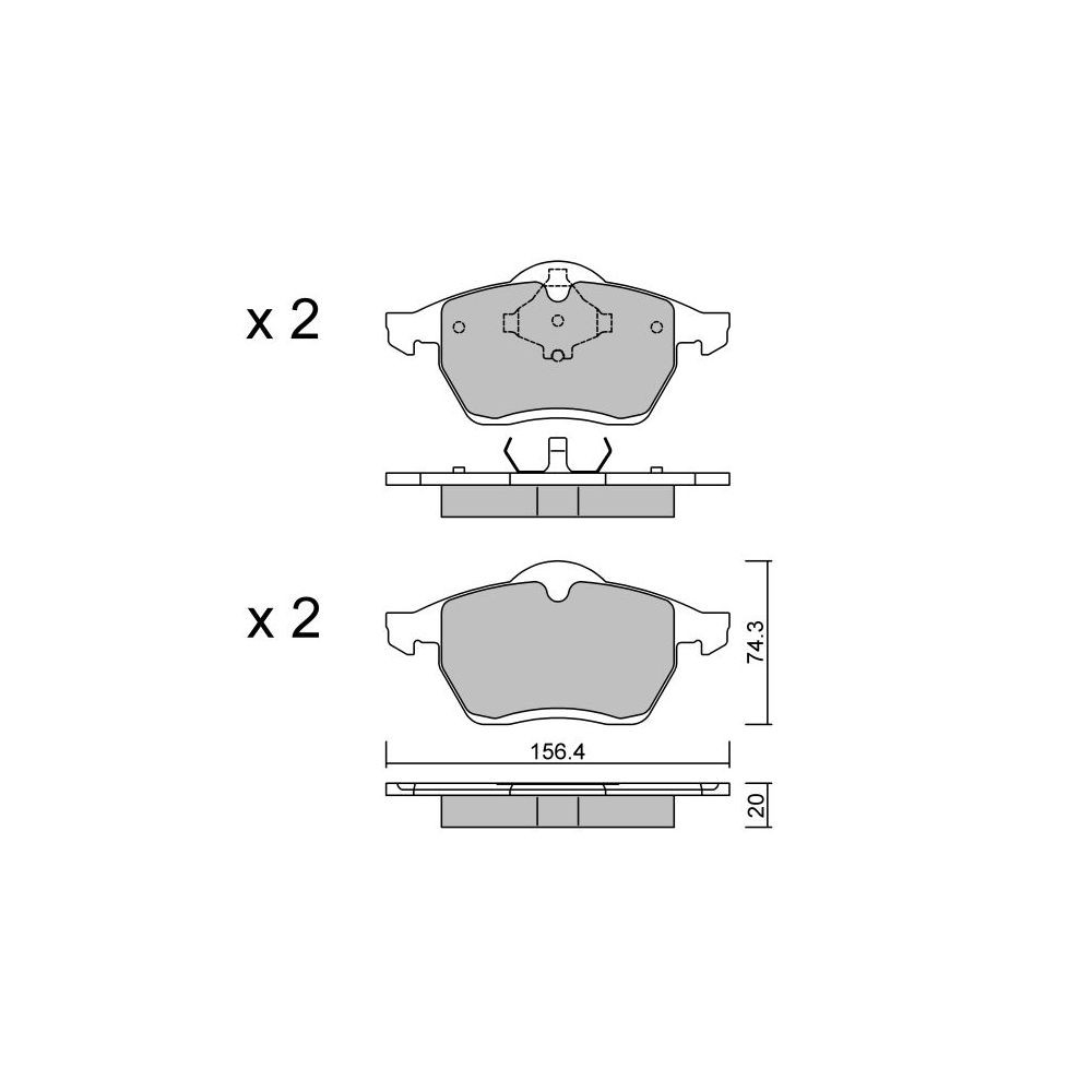 GT2i Club Front brake pads for SEAT Alhambra I (7V8, 7V9) 2.8 V6 24V 204cv 1996-01-01-2010-03-01 - GT-PC2880 - 3666618584546