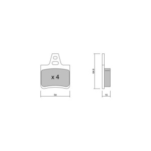 GT2i Club Rear brake pads for CITROEN XM I (Y3) 3.0 V6 24V 200cv 1989-05-01-1994-06-01