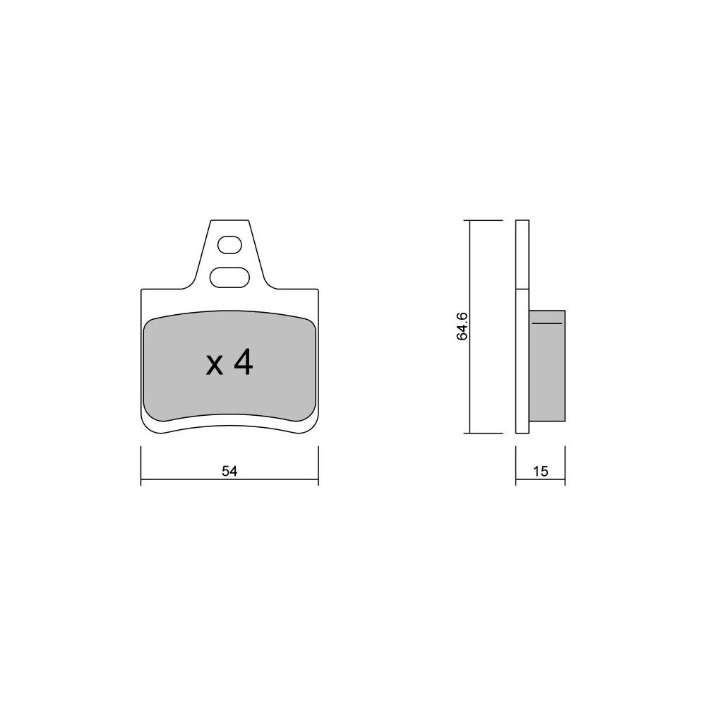 Bremsbeläge GT2i Club Hinten für CITROEN XM I (Y3) 3.0 V6 24V 200cv 1989-05-01-1994-06-01 - GT-PC2940 - 3666618584584