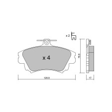 Pastiglie freno anteriori GT2i Club per VOLVO S40 I (644) 2.0 T4 200cv 1995-07-01-2004-12-01