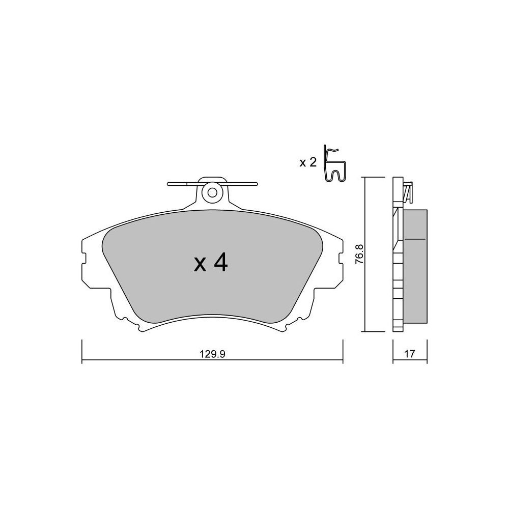 GT2i Club Front brake pads for VOLVO S40 I (644) 2.0 T4 200cv 1995-07-01-2004-12-01 - GT-PC2950 - 3666618584591