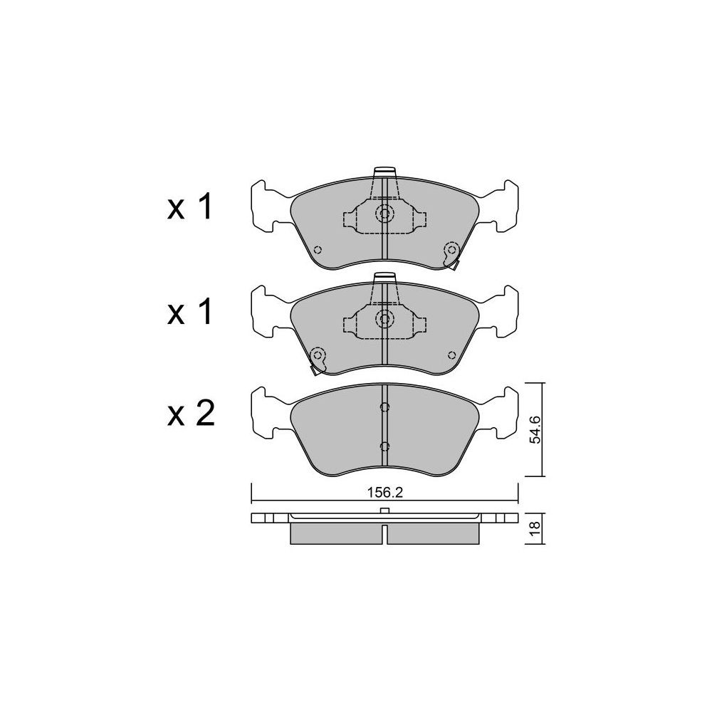 GT2i Club Front brake pads for TOYOTA Avensis I SW (_T22_) 2.5 V6 24V (936A2___) 191cv 1997-09-01-2003-02-01 - GT-PC2960 - 3666618584607