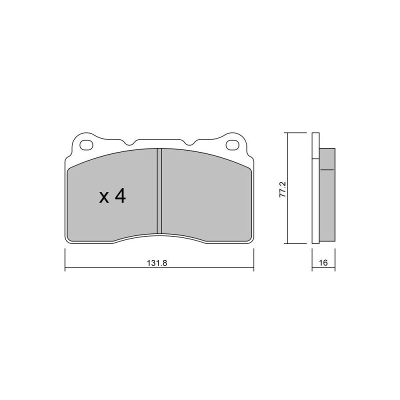 GT2i Club Front brake pads for RENAULT Megane IV 1.8 16V T RS 2017-22 - Brake calipers Brembo - GT-PC2971 - 3661768552711
