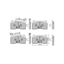 GT2i Club Front brake pads for ALFA ROMEO Giulietta III (940_) 3.0 D 275cv 2010-04-01-2020-12-01