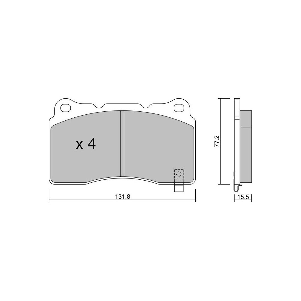 Pastiglie freno anteriori GT2i Club per TESLA Model S (5YJS) EV AWD 785cv 2012-09-01- - GT-PC2978 - 3666618584676