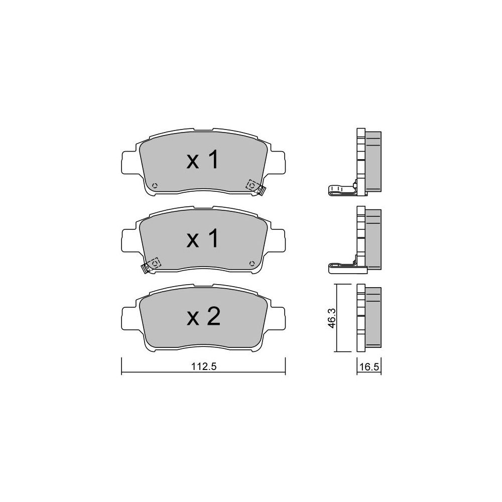 GT2i Club Front brake pads for TOYOTA Yaris I (_P1_)/ Vitz/ Echo 1.3 (SCP12_, NCP10_, SCP13_) 88cv 1999-04-01-2005-11-01 - GT-PC3010 - 3666618584706