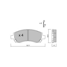 Bremsbeläge GT2i Club Avant für SUBARU Impreza I Coupe (GFC) 2.0 16V AWD 251cv 1993-01-01-2000-12-01