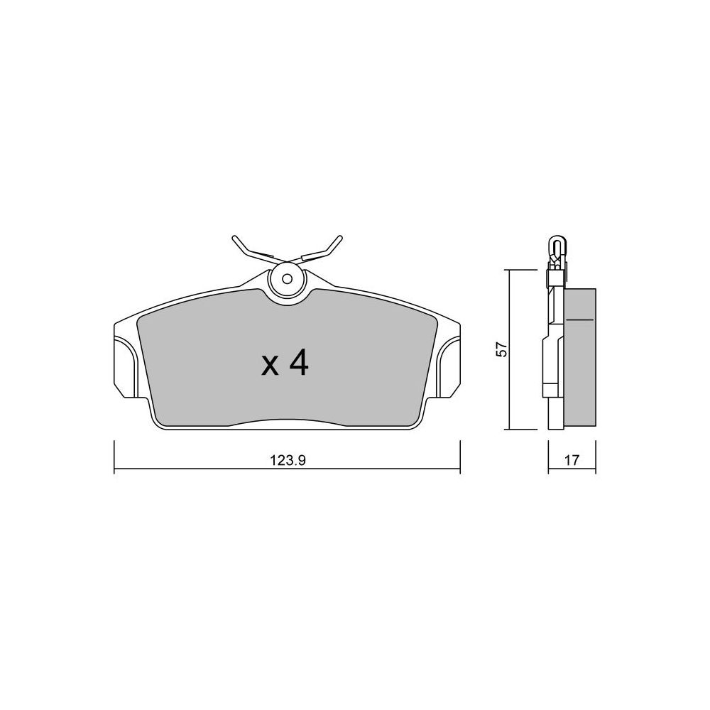 GT2i Club Front brake pads for NISSAN Almera II (N16) 2.0 191cv 2000-04-01- - GT-PC3140 - 3666618584836