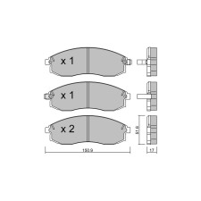 Pastiglie freno anteriori GT2i Club per NISSAN Maxima IV / Maxima QX (A32) 3.0 214cv 1994-03-01-2000-08-01