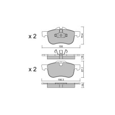Bremsbeläge GT2i Club Avant für ROVER 75 Tourer (RJ) 2.5 V6 177cv 2001-08-01-2005-05-01