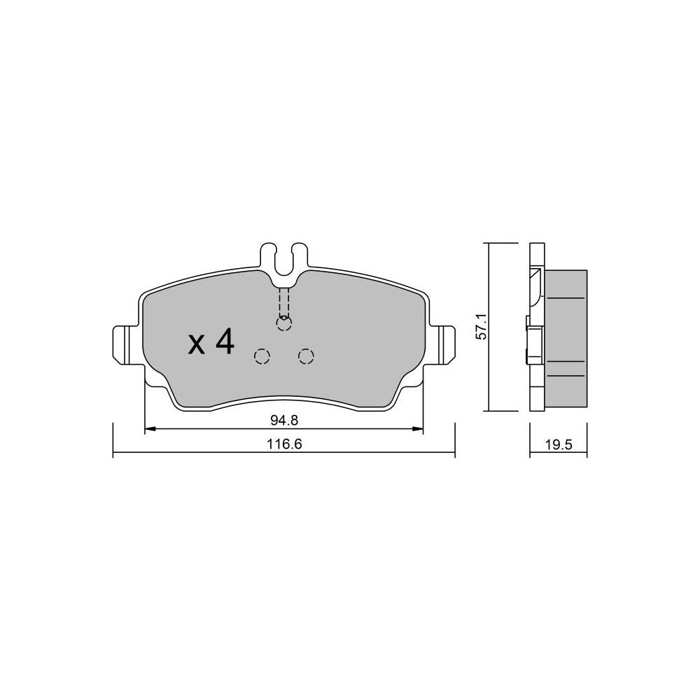 Plaquettes de frein GT2i Club Avant pour MERCEDES BENZ Vaneo (414) 500 GE (463.228) 241cv 2002-02-01-2005-12-31 - GT-PC3191 - 3666618584881