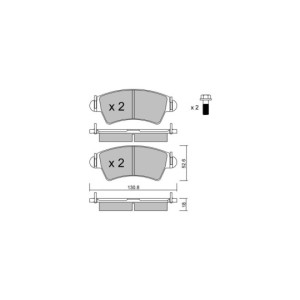 Plaquettes de frein GT2i Club Avant pour PEUGEOT 206 CC (2D) 2.0 S16 136cv 2000-09-01-2008-12-01