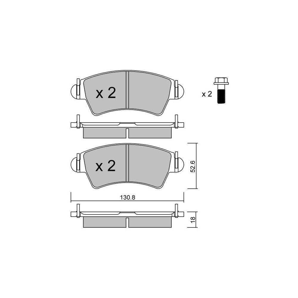 GT2i Club Front brake pads for PEUGEOT 206 CC (2D) 2.0 S16 136cv 2000-09-01-2008-12-01 - GT-PC3221 - 3666618584911