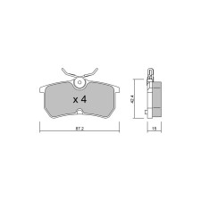 Bremsbeläge GT2i Club Hinten für FORD Focus 2.0i 16V Turbo RS 1998-04 - Bremssattel Girling