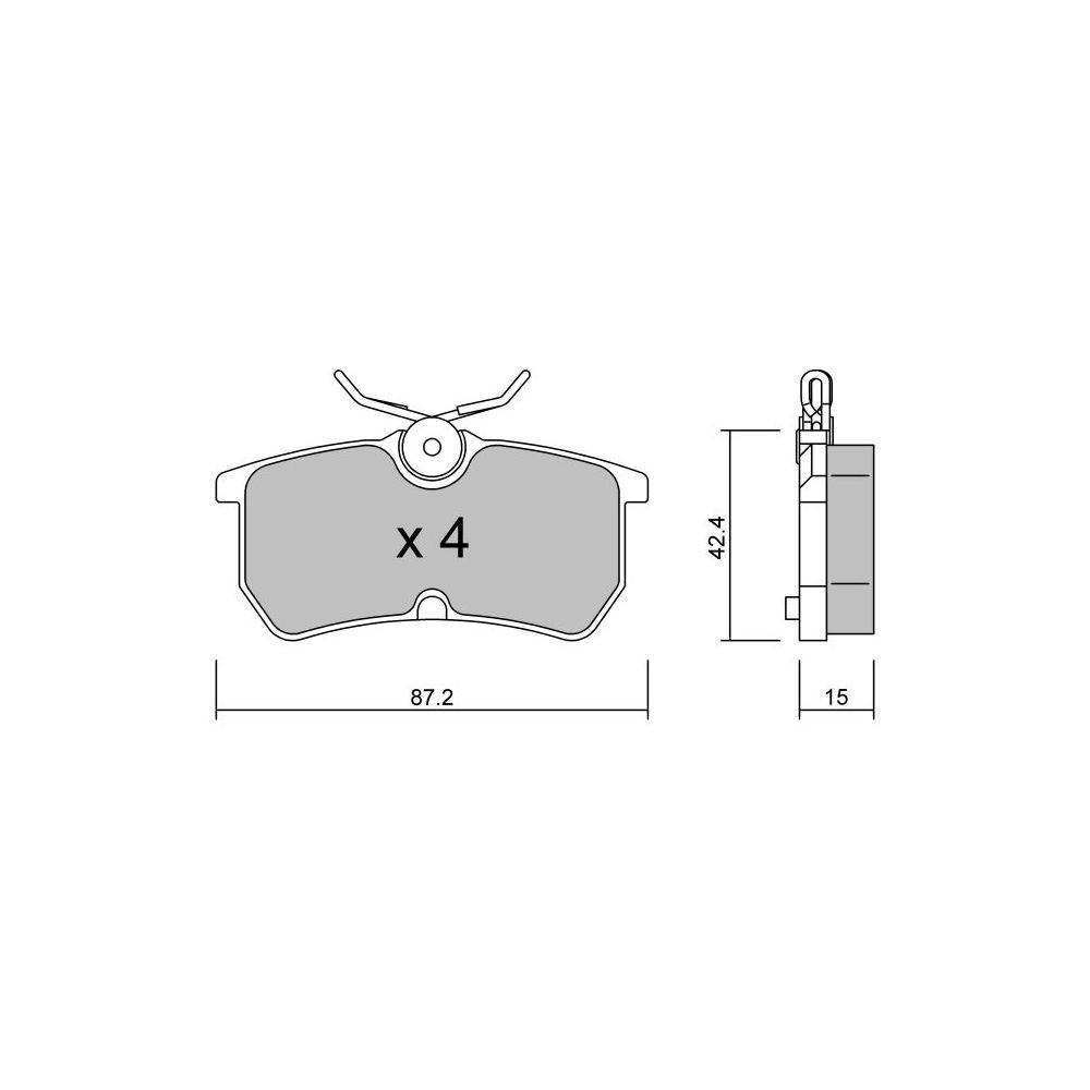 Plaquettes de frein GT2i Club Arrière pour FORD Focus 2.0i 16V Turbo RS 1998-04 - Etriers de frein Girling - GT-PC3260 - 3666618584966