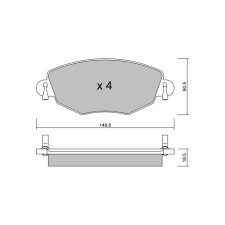 Plaquettes de frein GT2i Club Avant pour JAGUAR X-Type (X400) 3.0 V6 4WD 230cv 2001-03-01-2009-11-01