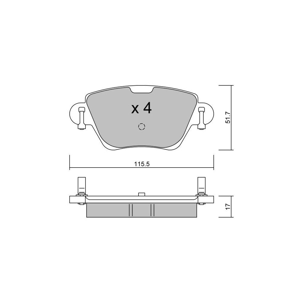 GT2i Club Rear brake pads for JAGUAR X-Type (X400) 3.0 V6 4WD 230cv 2001-03-01-2009-11-01 - GT-PC3280 - 3666618584980