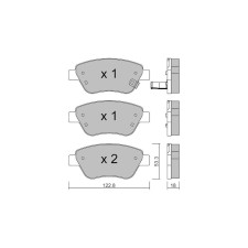 Plaquettes de frein GT2i Club Avant pour OPEL Corsa D (S07) 1.4 (L08, L68) 120cv 2006-07-01-2014-08-01