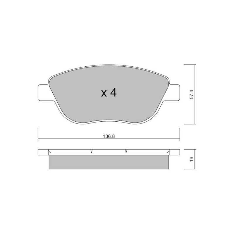 Plaquettes de frein GT2i Club Avant pour PEUGEOT 207 1.6i 16V THP 150 hp 156 hp 2006-15 - Etriers de frein Bosch  - GT-PC3311 - 3661768552735