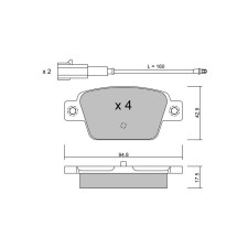 GT2i Club Rear brake pads for LANCIA Delta III (844_) 1.9 D Multijet 191cv 2008-08-01-2014-08-01