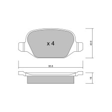 Pastiglie freno posteriori GT2i Club per ALFA ROMEO 147 2.0i TS 16V 2000-10 - Pinze freno Trw 