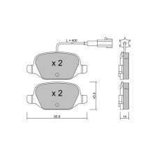 GT2i Club Rear brake pads for ABARTH 500C / 595C / 695C (312_) 1.4 (312.AXT1A) 191cv 2008-05-01-