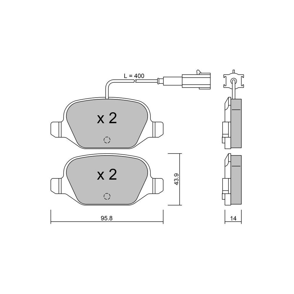 Plaquettes de frein GT2i Club Arrière pour ABARTH 500C / 595C / 695C (312_) 1.4 (312.AXT1A) 191cv 2008-05-01- - GT-PC3333 - 3666618585123