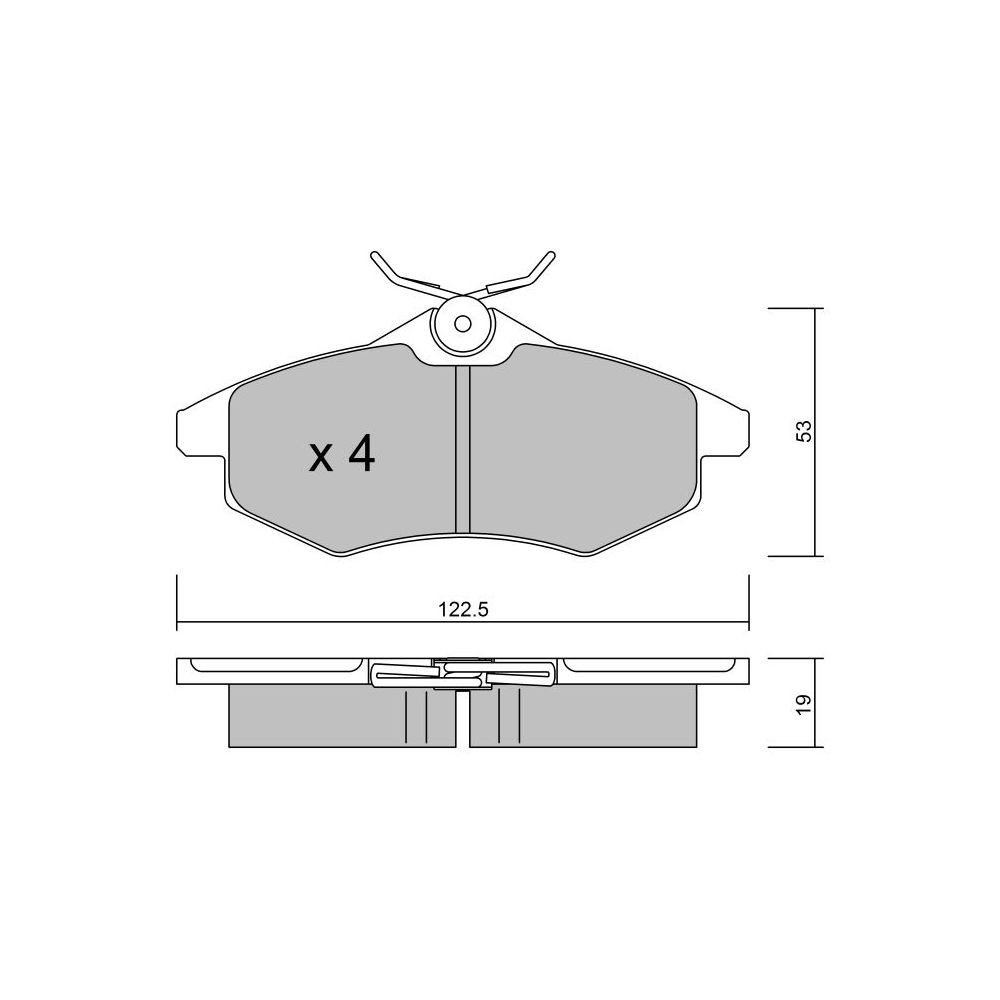 GT2i Club Front brake pads for CITROEN C2 (JM_) 1.4 16V 89cv 2003-07-01-2012-09-01 - GT-PC3370 - 3666618585154