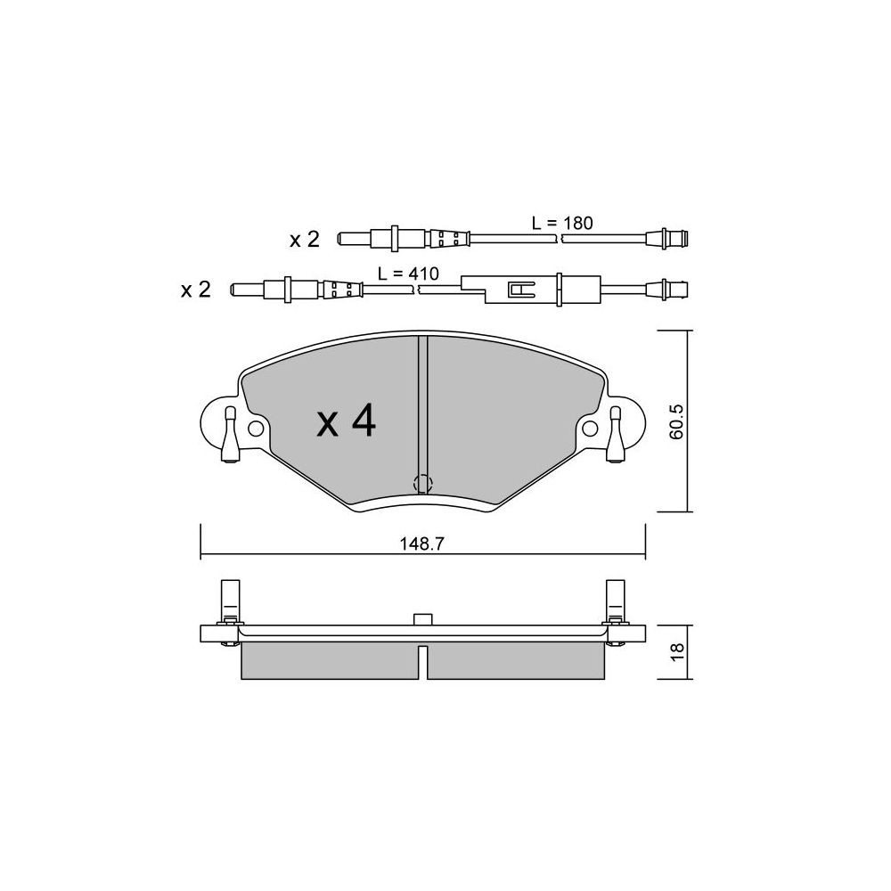 Bremsbeläge GT2i Club Avant für CITROEN C5 I Break (DE_) 2.2 HDi 164cv 2001-06-01-2004-08-01 - GT-PC3400 - 3666618585185