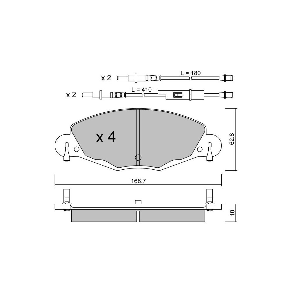 Plaquettes de frein GT2i Club Avant pour CITROEN C5 I (DC_) 3.0 V6 (DEXFXC, DEXFXF) 207cv 2001-03-01-2004-08-01 - GT-PC3410 - 3666618585192