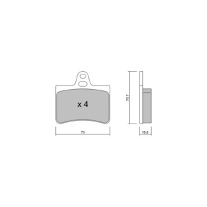 GT2i Club Rear brake pads for CITROEN C5 I (DC_) 3.0 V6 (DCXFXC, DCXFXF) 207cv 2001-03-01-2004-08-01