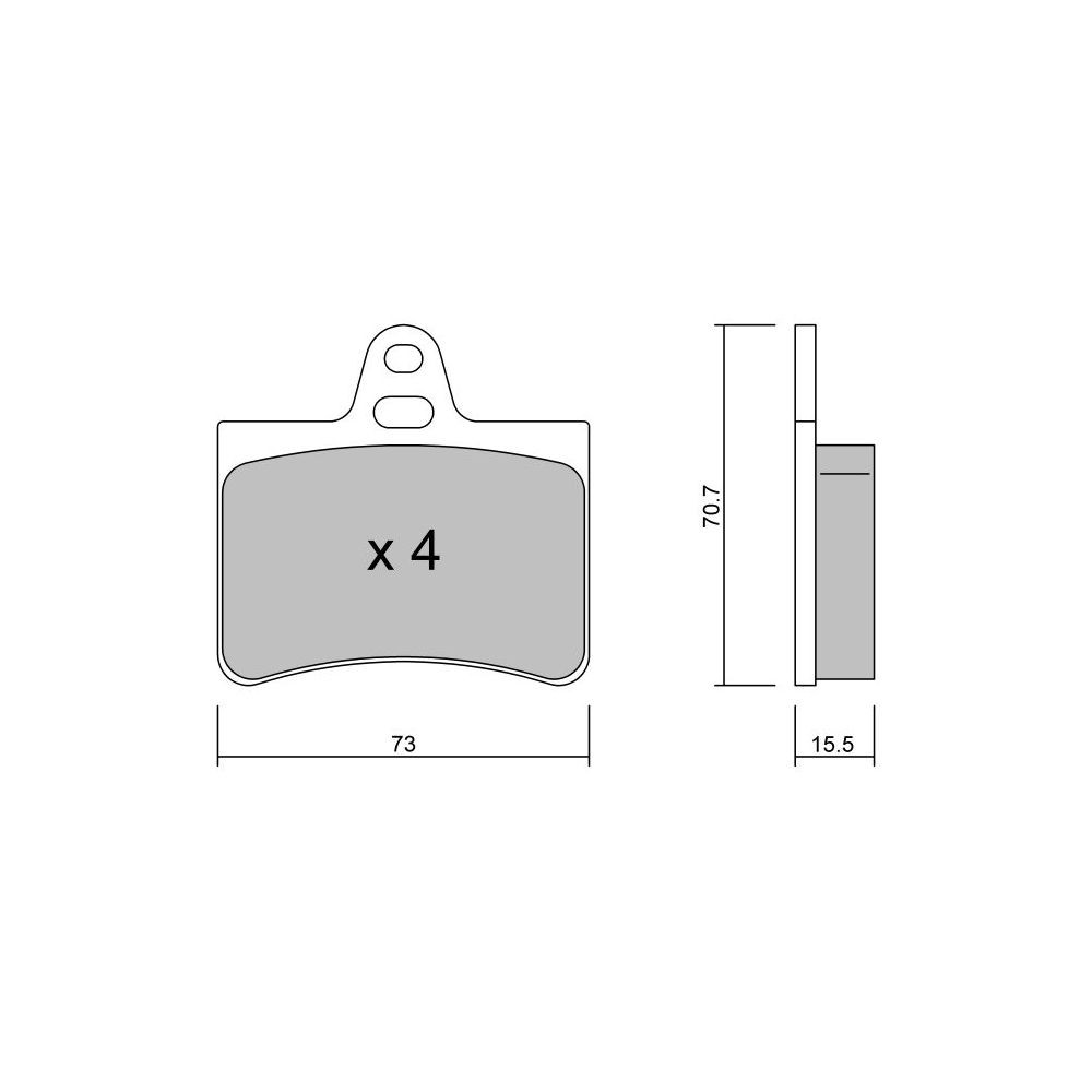 GT2i Club Rear brake pads for CITROEN C5 I (DC_) 3.0 V6 (DCXFXC, DCXFXF) 207cv 2001-03-01-2004-08-01 - GT-PC3420 - 3666618585208