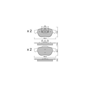 Pastiglie freno anteriori GT2i Club per RENAULT Laguna II (BG0/1_) 2.0 16V (BG1Y) 204cv 2001-03-01-2007-12-01